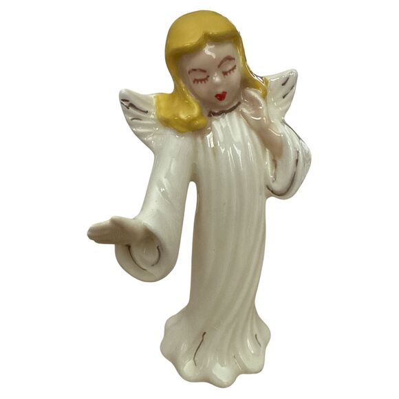 Holland Mold Nativity Angel Figurine Blonde Hair Replacement Piece 5.5" - Picture 3 of 6